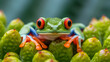 Frog peeking out, generative ai
