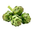 Steamed artichokes on transparent background
