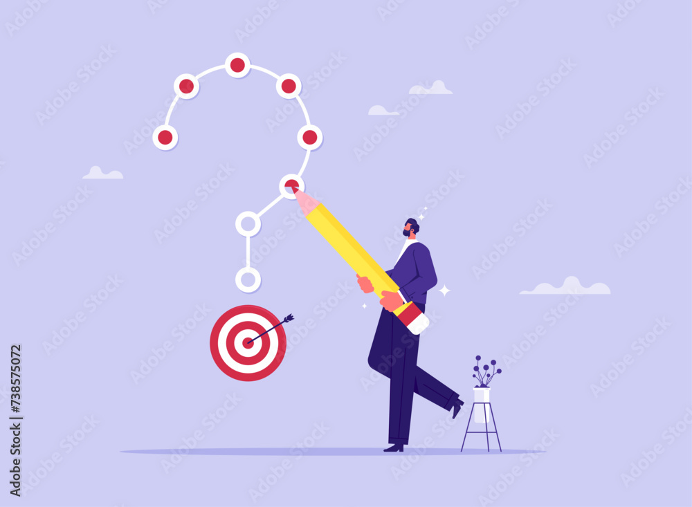 Problem solving process or stages of business implementation, startup ...