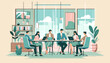 © DRN Studio - Conceptual vector illustration of a meeting scene at a company.