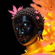 © ae - Buddha portrait, god statue. Fashionable background for design projects. Illustrations created using artificial intelligence. Illustrations and Clip Art AI generated.