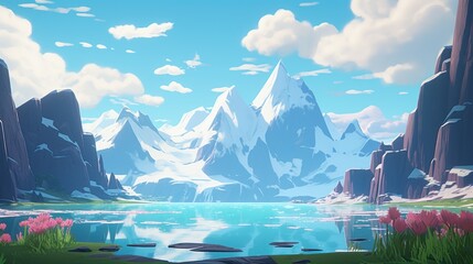 Poster - Ice and icebergs melting because UHD WALLPAPER