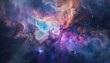 purple space clouds nebulous gas stars energy galaxy 