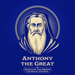 Saints of the Catholic Church. Anthony the Great (251-356) was a Christian monk from Egypt, revered since his death as a saint.