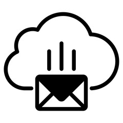 Canvas Print - mail cloud icon