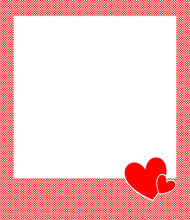 Red Love Photo Frame With Red Checker Board Pattern 14