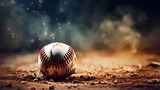 Fototapeta Sport - Closeup baseball background with copy space