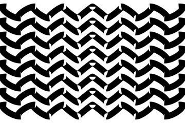 Wall Mural - Zigzag chevron seamless pattern in black vector.
