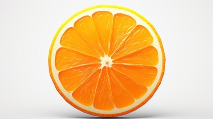 Wall Mural - Isolated orange fruit Fresh Fruit Slice UHD WALLPAPER