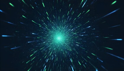 Wall Mural - green color fireworks particle background.