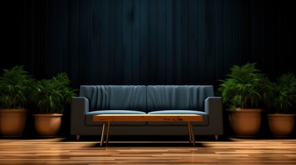 Wall Mural - sofa green plants and table copy UHD WALLPAPER