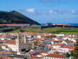 São Sebastião Fort over Angra do Heroismo roofs, Terceira Island