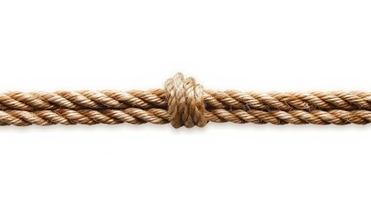 Wall Mural - Rope isolated on white background with shadow. rope top view. rope flat lay. string rope cord cable line