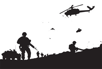 Wall Mural - Military vector illustration