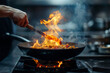 Grilled BBQ Delights: An image capturing the essence of cooking over an open flame,  surrounded by the heat and smoke of the fire
