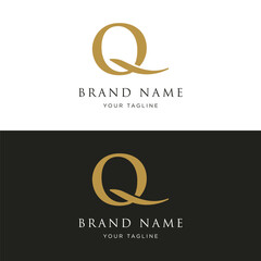 Wall Mural - Initial letter Q geometric logo template design.Logo for business, business card, brand and company.