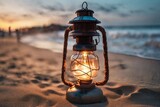 Fototapeta Uliczki - lantern on the beach