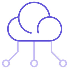 Canvas Print - Cloud Computing Icon