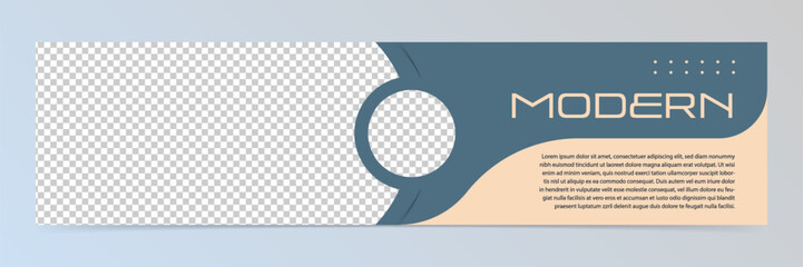 Wall Mural - Modern abstract LinkedIn banner template