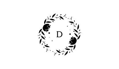 Sticker - Luxury Double Flower Alphabetical Logo