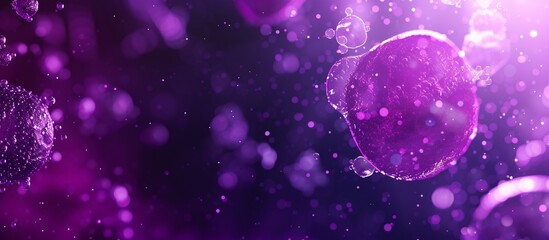 Wall Mural - a purple and white bubble with bubbles