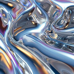 Poster - abstract liquid metal texture