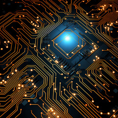 Poster - Abstract technology circuit board pattern.