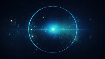 A blue color circular background