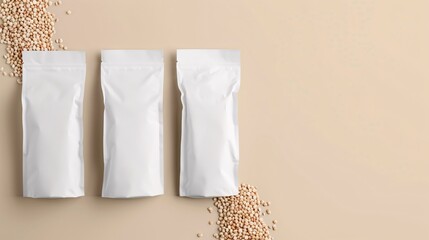 Poster - two white bags with a pile of grains