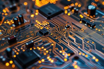 Aufkleber - A close-up of electronic circuits and wires, representing a technological maze
