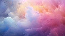 Clouds In The Sky Colorfull Smoke Soft Color Background Generative Ai