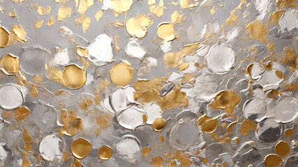 Wall Mural - Abstract background from gold and silver spots