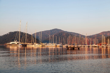 Wall Mural - Marina at sunset