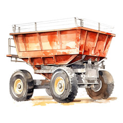 Wall Mural - Watercolor precision fertilizer spreader isolated on a white background