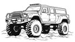 © ProPhotos - SUV coloring page featuring a muscle car - machine, jeep, and automotive excitement.