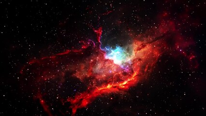 Wall Mural - colorful cosmic nebula galaxy space background