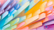 Abstrakt zusammengesetzte Schnipsel in kräftigen Pastellfarben, wie eine Explosion aus dünnen Kreidesplitter als Hintergrund oder Textur