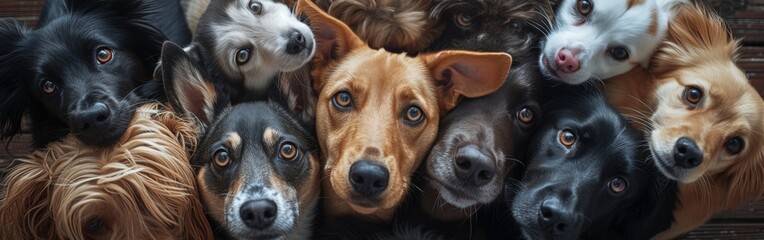 Wall Mural - Group of Dogs Standing Together