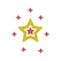 Star Glyph Two Color Icon