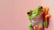 Leap Day Greeting Card with Green Frog