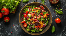 Turkish Kısır Salad With Fresh Vegetables