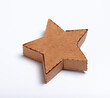 cardboard star shaped box on white background
