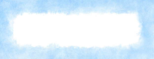 Poster - Blue watercolor abstract texture frame background as a template, page, website page or web banner