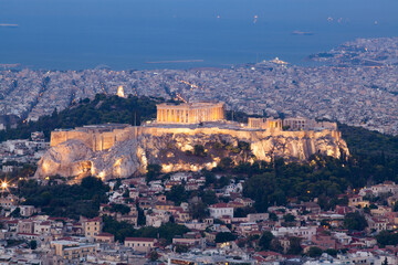 Sticker - the Acropolis in Athens, Attica, Greece