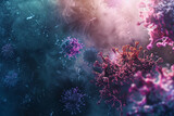 Fototapeta  - A closeup of viruses