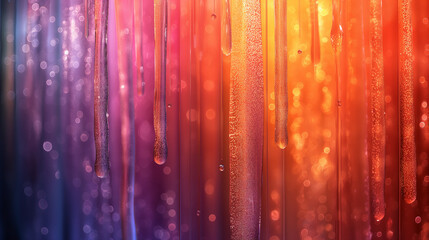 Wall Mural - Frozen rainbow of icicles