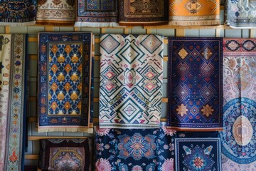 Aufkleber - A beautiful tapestry featuring Islamic geometric patterns.