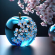 Blossoming Beauty: Flowers in a Glass Apple