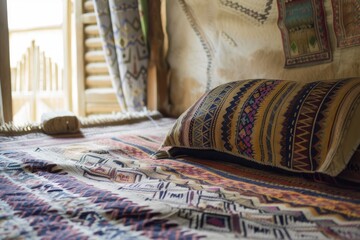Poster - A beautiful tapestry featuring Islamic geometric patterns.
