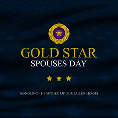 Wall Mural - Happy Gold Star Spouses Day Background Vector Illustration